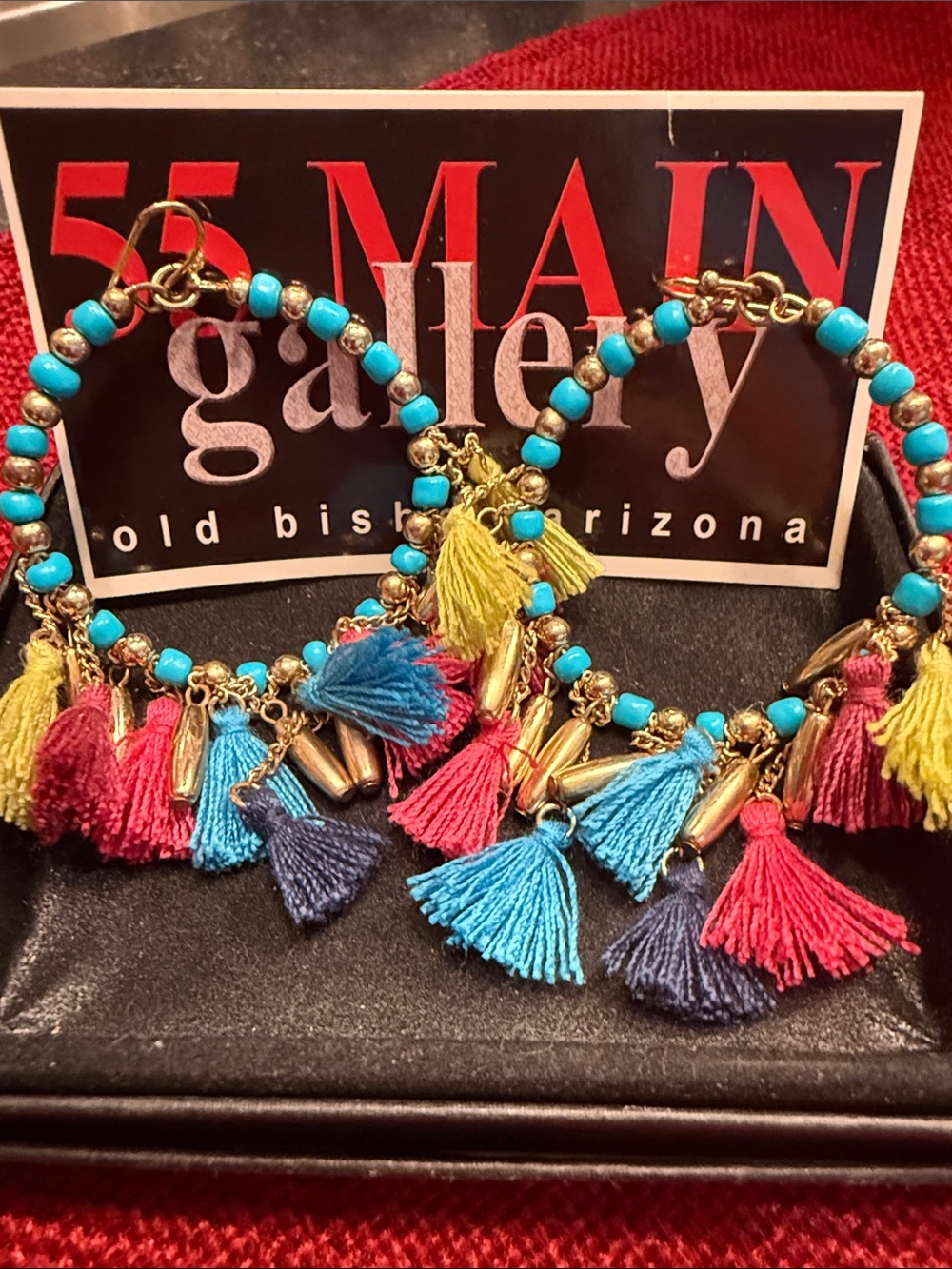 Boho Multicolor Tassel Hoop Earrings